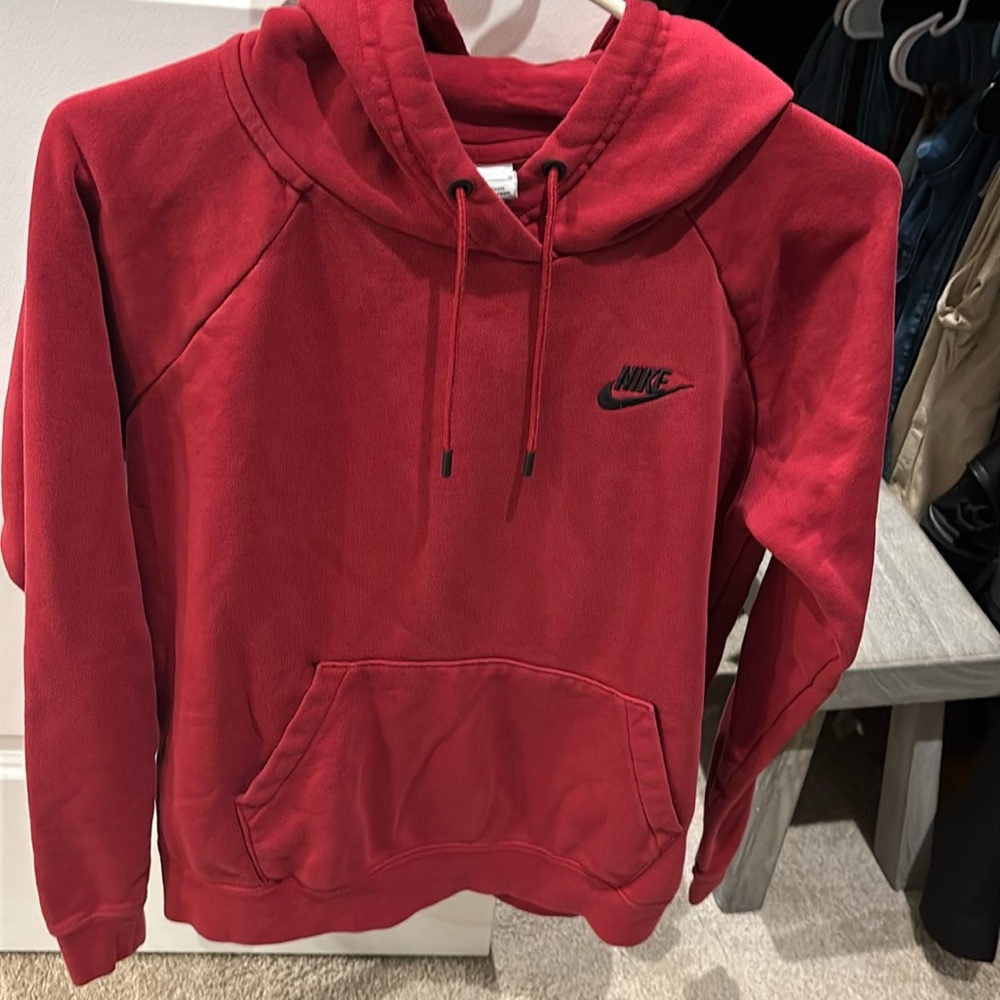 Nike red hoodie Medium